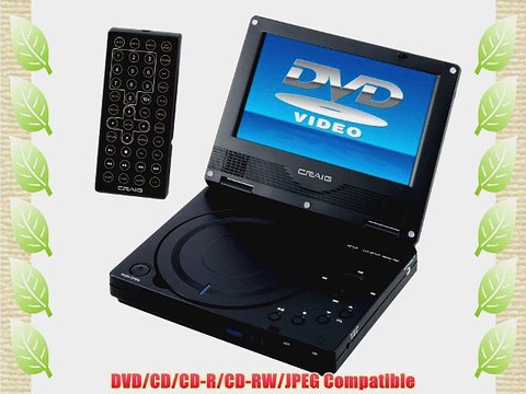Vextra 7-Inch Portable DVD/CD Player with Remote Black (CTFT716)