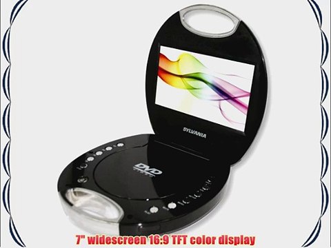 Sylvania SDVD7046-Black 7-Inch Portable DVD Player with Integrated Handle Black