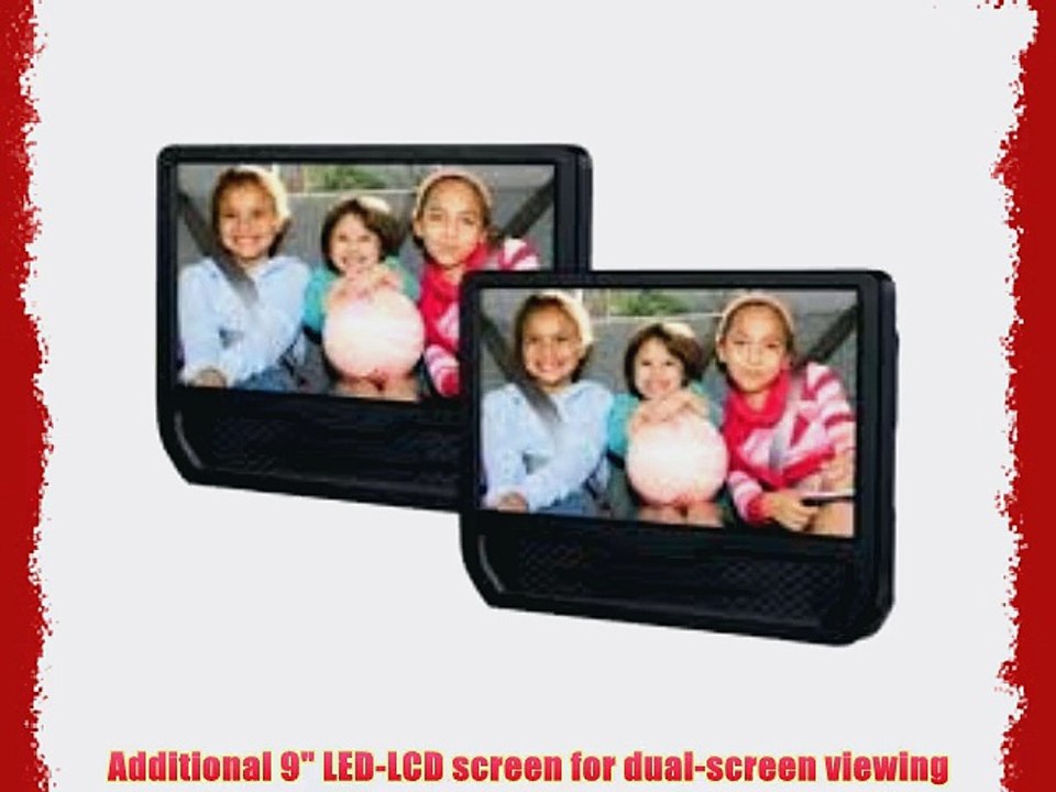 RCA DRC79981E 9-Inch Mobile DVD Player with Additional 9-inch Screen