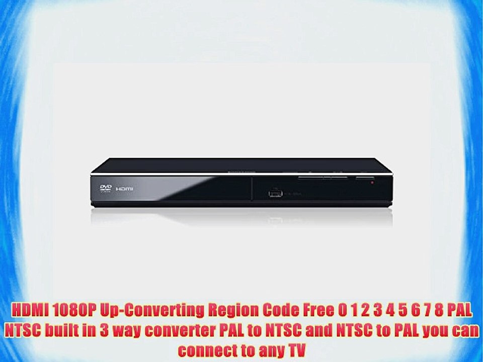 Panasonic DVD-S700 HDMI 1080P Up-Converting All Multi Region Code Zone Free PAL/NTSC DVD Player