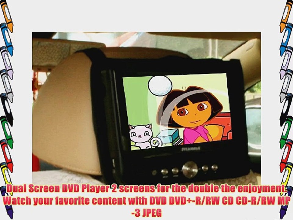 Sylvania SDVD8737 7-Inch Dual Screen Portable DVD Player