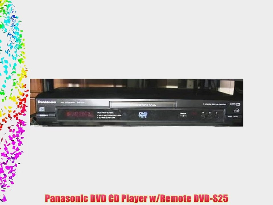 Panasonic DVD CD Player w/Remote DVD-S25
