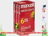 MAXELL 224930/224939 PREMIUM HIGH GRADE VHS VIDEO TAPES (6 HOURS 3 PK)