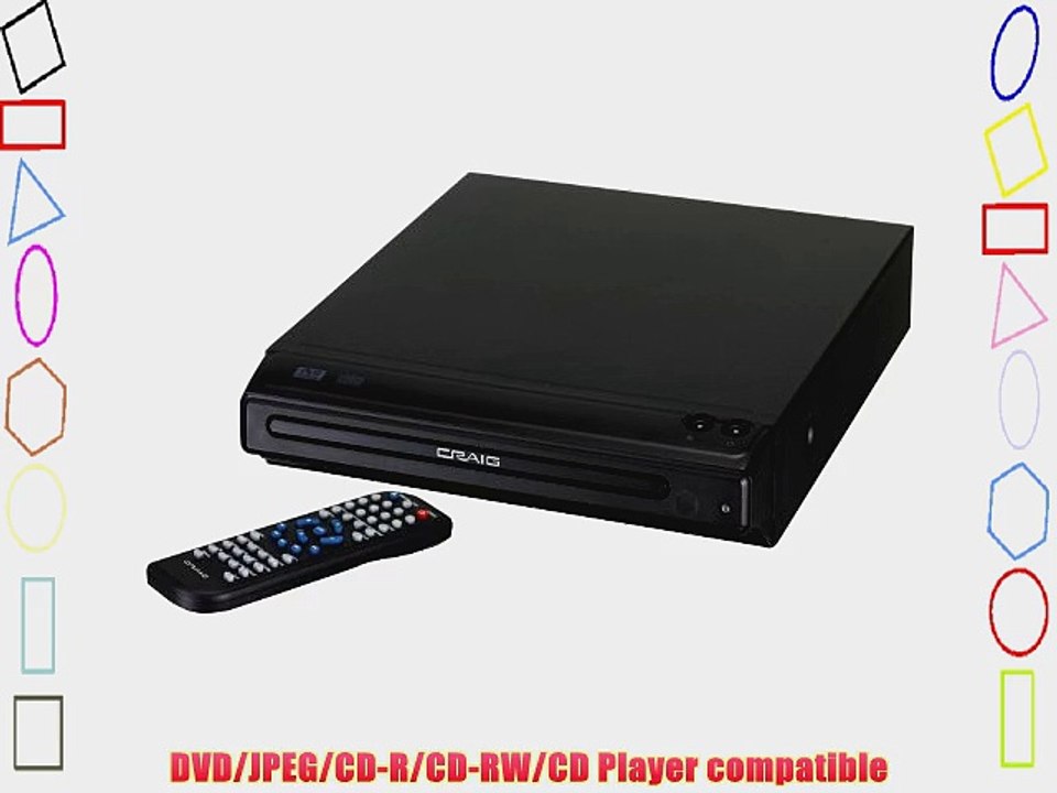 Craig Compact DVD/JPEG/CD-R/CD-RW/CD Player with Remote (CVD512a)