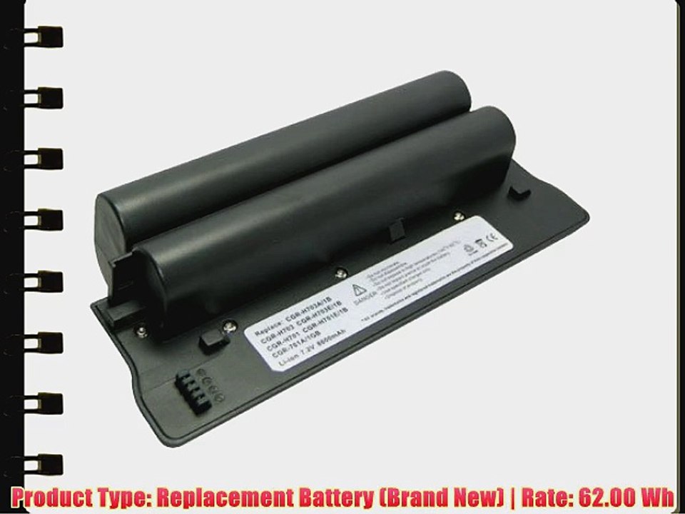 Li-ion 7.20V 8600mAh Equivalent to PANASONIC DVD-LS50 DVD-LS80 DVD-LS90 Series DVD Player Battery