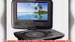 Sylvania 7-Inch Portable DVD Player Swivel Screen USB/SD Card Reader with 4 Hour Rechargeable