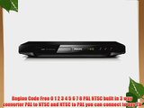 Philips DVPRegion Hi-Def 1080p Up-Converting DVD Player with Tmvel 10-Feet HDMI Cable and 220V