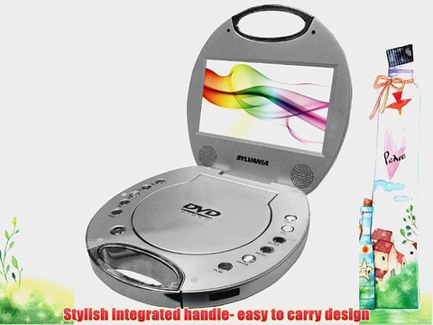Sylvania SDVD7046 7-Inch Portable DVD Player with Integrated Handle (Silver)