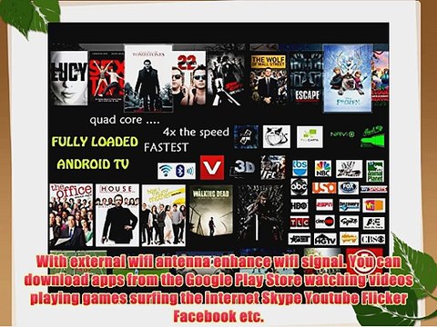 CS918 Android 4.4 TV Box Player RK3188T Quad Core 2GB/8GB WiFi 1080P with Remote Control US