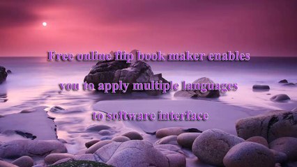 Free online flip book maker enables you to apply multiple languages to software interface
