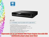 Supersonic SC-22 2.0 Channel DVD Player Region-free with USB multimedia player plays most files!