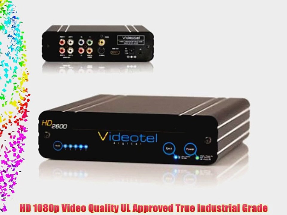 Hd2600 - Industrial Looping DVD Player UL Approved 24/7/365 Continuous Looping Play Auto Powers