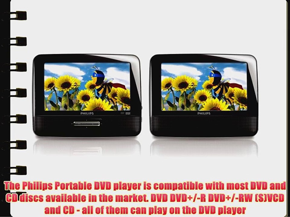 Philips PD7012/37 7-Inch LCD Dual Screen Portable DVD Player Black (Discontinued by Manufacturer)