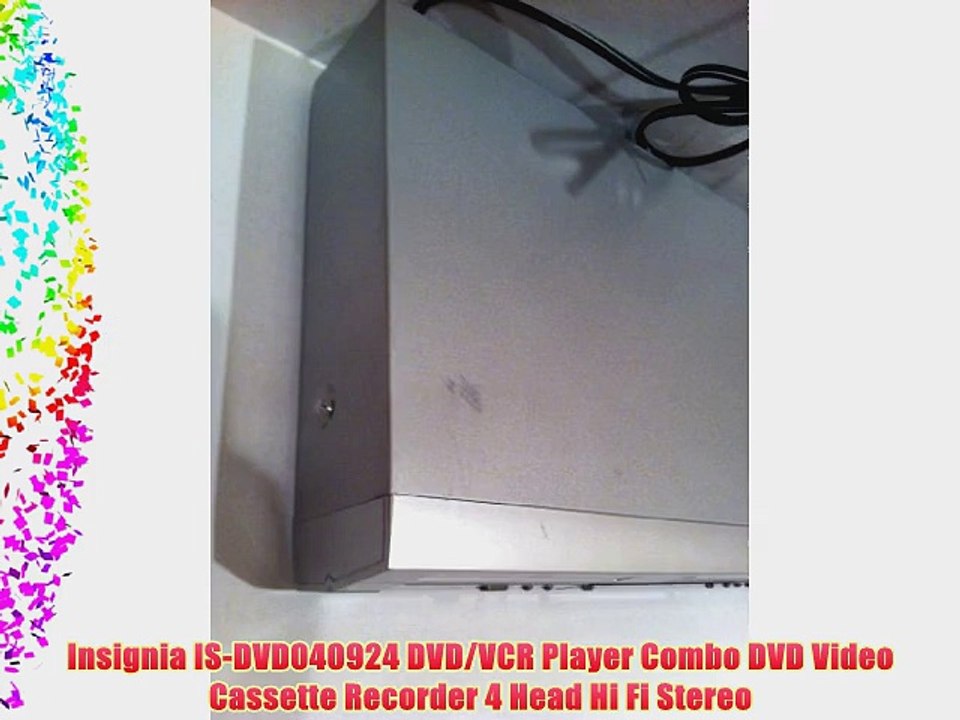 Insignia IS-DVD040924 DVD/VCR Player Combo DVD Video Cassette Recorder 4 Head Hi Fi Stereo