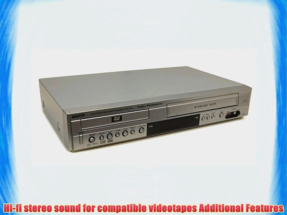 Sanyo DVW7100 TVGuardian DVD player with Built-in 4-HEAD Hi-Fi VCR recorder