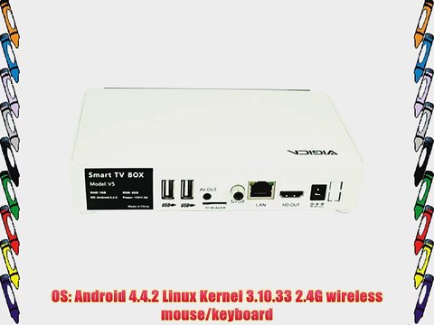 Vigica V5 Xbmc Quad Core Android 4.4.2 Smart Tv Box Wifi Hdmi 1080p Media Player Amlogic S805