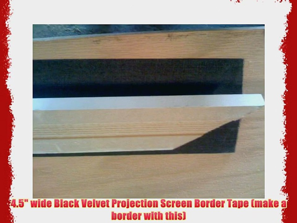 4.5 wide Black Velvet Projection Screen Border Tape (make a border with this)