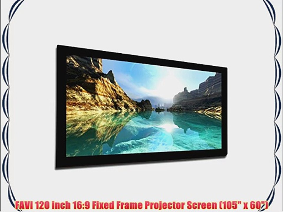 FAVI 120 inch 16:9 Fixed Frame Projector Screen (105 x 60)