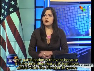 Roberta Jacobson, 1st high-level US official to visit Cuba