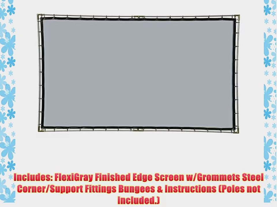 Carl's FlexiGray Hanging DIY Projector Screen Kit High Contrast Gray (16:9 | 9x16-Ft | 214-in)