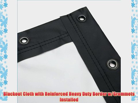 Carl's Blackout Cloth 16:9 6.75x12 Finished Edge Projector Screen with Grommets White 1.0