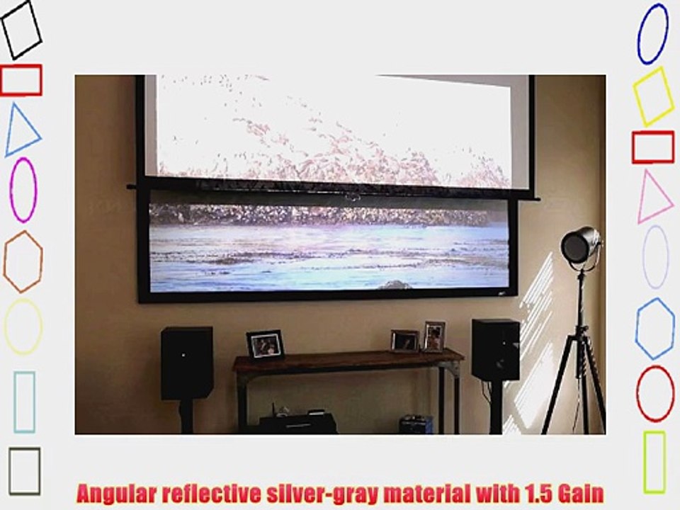 Elite Screens 150 Inch 16:9 SableFrame Ambient Light-Rejecting 2D and 3D Projector Screen (73.6Hx130.7)