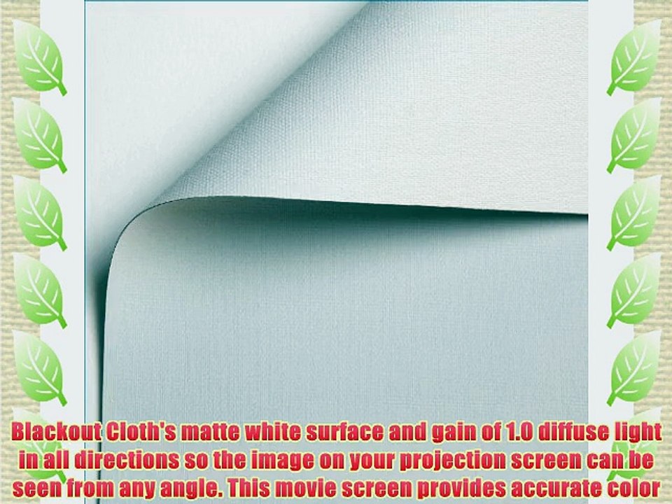 Carl's Blackout Cloth 110x150-inch DIY Projector Screen Raw Material/Fabric Matte White 4:3/1.0
