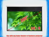 Antra Electric Motorized 100 16:9 Projector Projection Screen Matte White