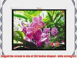 Antra Electric Motorized 150 4:3 Projector Projection Screen Low Noise Tubular Motor (150 4:3