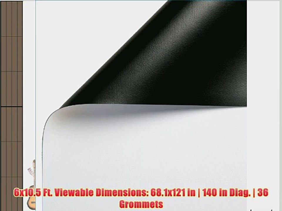 Carl's FlexiWhite 16:9 6x10.5 Finished Edge Projector Screen with Grommets White 1.1