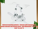 Pyle PRJCM6 Universal Projector Ceiling Mount Bracket with Rotation/Tilt Adjustments and Quick