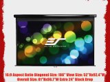 Elite Screens 106 Inch 16:9 Manual Pull Down Projector Screen (52Hx92.4W)(24 Drop)