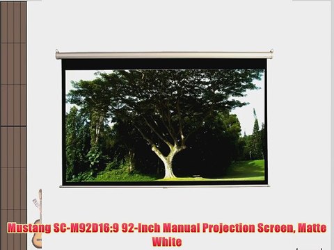 Mustang SC-M92D16:9 92-Inch Manual Projection Screen Matte White