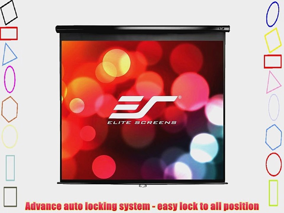Elite Screens 136 Inch 1:1 Manual Pull Down Projector Screen (96Hx96W)
