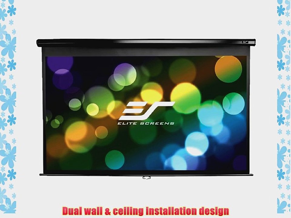 Elite Screens 94 Inch 16:10 Manual Pull Down Projector Screen (49.8Hx79.7W)