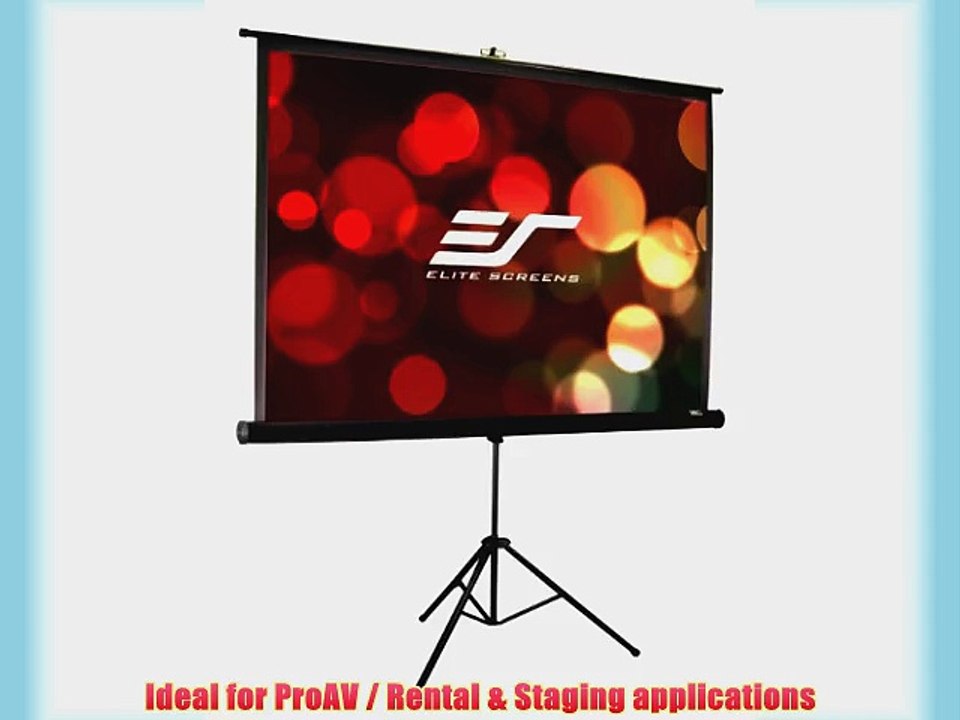 Elite Screens T85UWS1-Pro Tripod Series Portable Projection Screen (85 Diag. 1:1 60Hx60W)