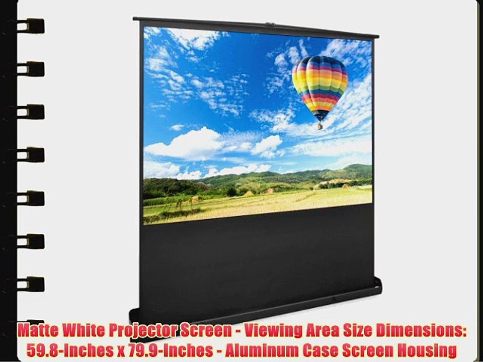 Pyle PRJSF1009 100-Inch Floor Standing Portable Easy Roll-Up Pull-Out Projection Screen Matte