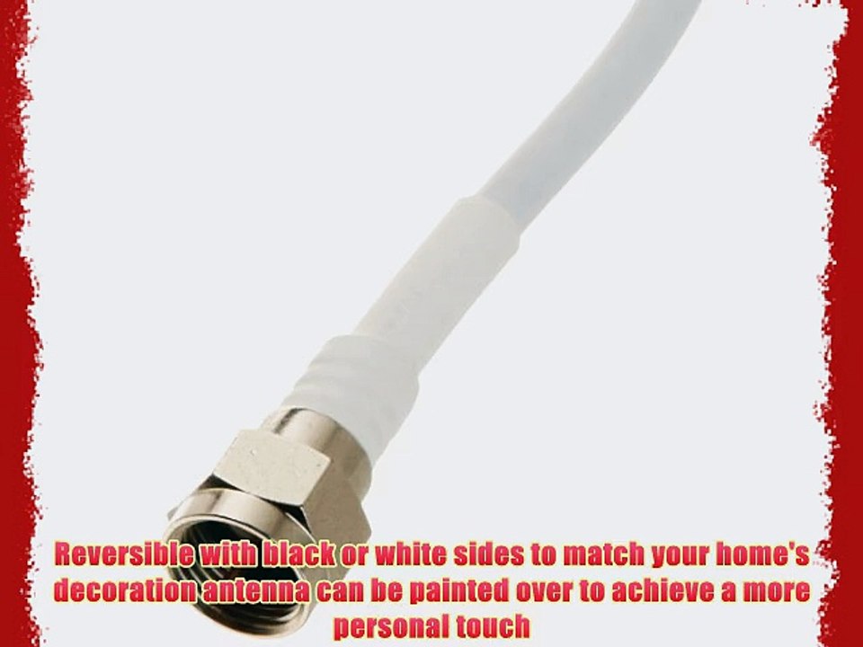 AmazonBasics Ultra-Thin Amplified Indoor HDTV Antenna - 50 Mile Range