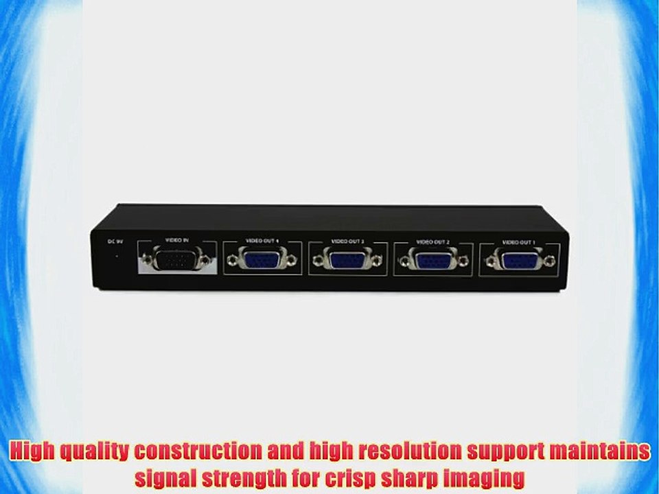 StarTech.com ST124L 4 Port VGA Video Splitter - 250 MHz