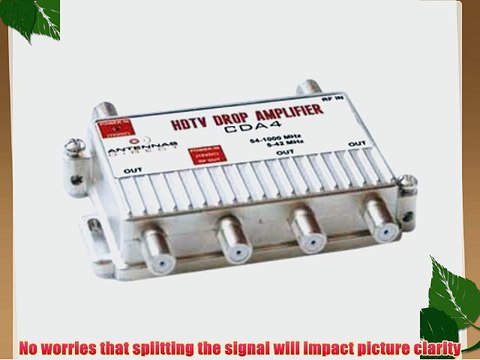 Antennas Direct CDA4 4-Way Output TV/CATV Distribution Amplifier