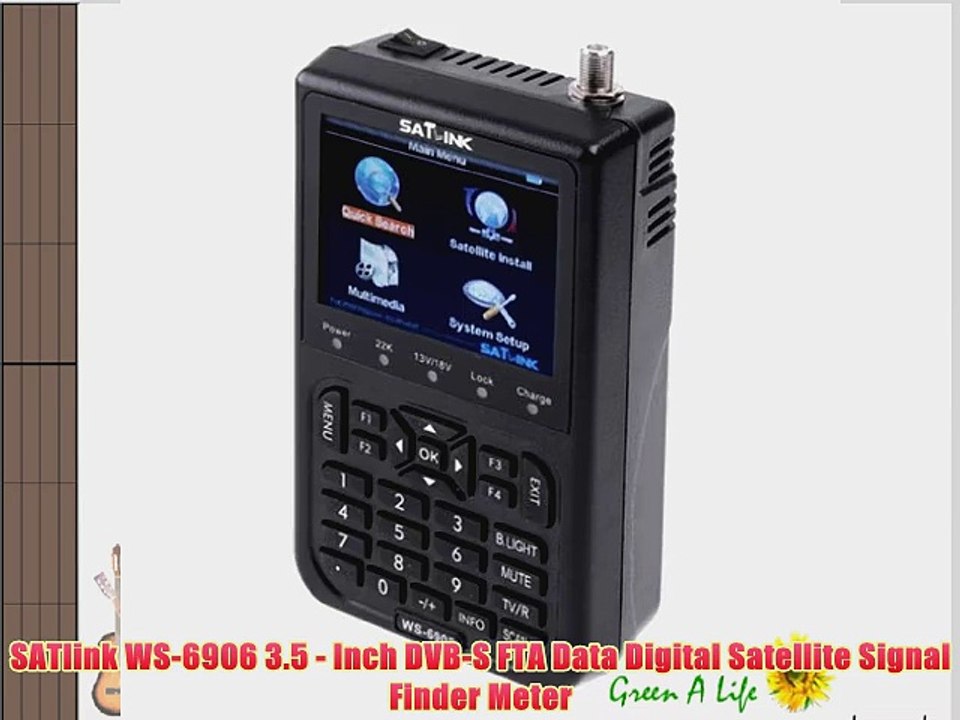 SATlink WS-6906 3.5 - Inch DVB-S FTA Data Digital Satellite Signal Finder Meter