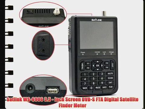 Satlink WS-6906 3.5 - Inch Screen DVB-S FTA Digital Satellite Finder Meter