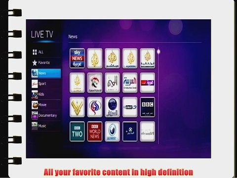Aria TV Hd Media Box Arabic Channels Included Sports