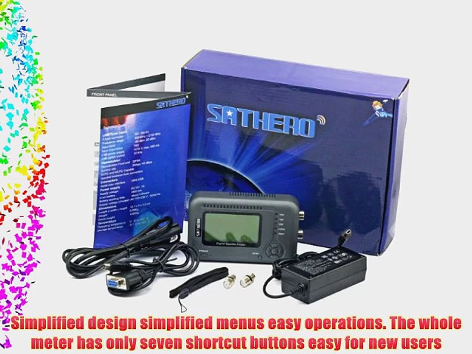 SATHERO SH200 Pocket Satellite Finder Meter DVB-S DVB-S2 MPEG-4 CBS2 MPEG-4 ABS