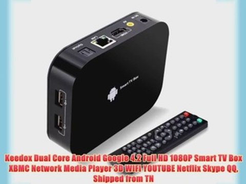 Keedox Dual Core Android Google 4.2 Full HD 1080P Smart TV Box XBMC Network Media Player 3D
