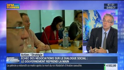 Échec du dialogue social: "On a eu du mal à franchir ensemble la dernière marche sans doute était-elle trop haute": Alexandre Saubot - 23/01