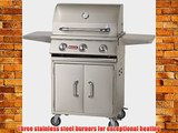 Bull Steer 3-burner Stainless Steel Propane Gas Grill On Cart