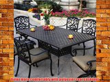 Darlee Santa Monica 6-person Cast Aluminum Patio Dining Set - Antique Bronze