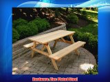 5' Red Cedar Picnic Table with Attached Benches