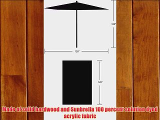 Oxford Garden Sunbrella 10-Foot Rectangular Market Umbrella Dupione Papaya